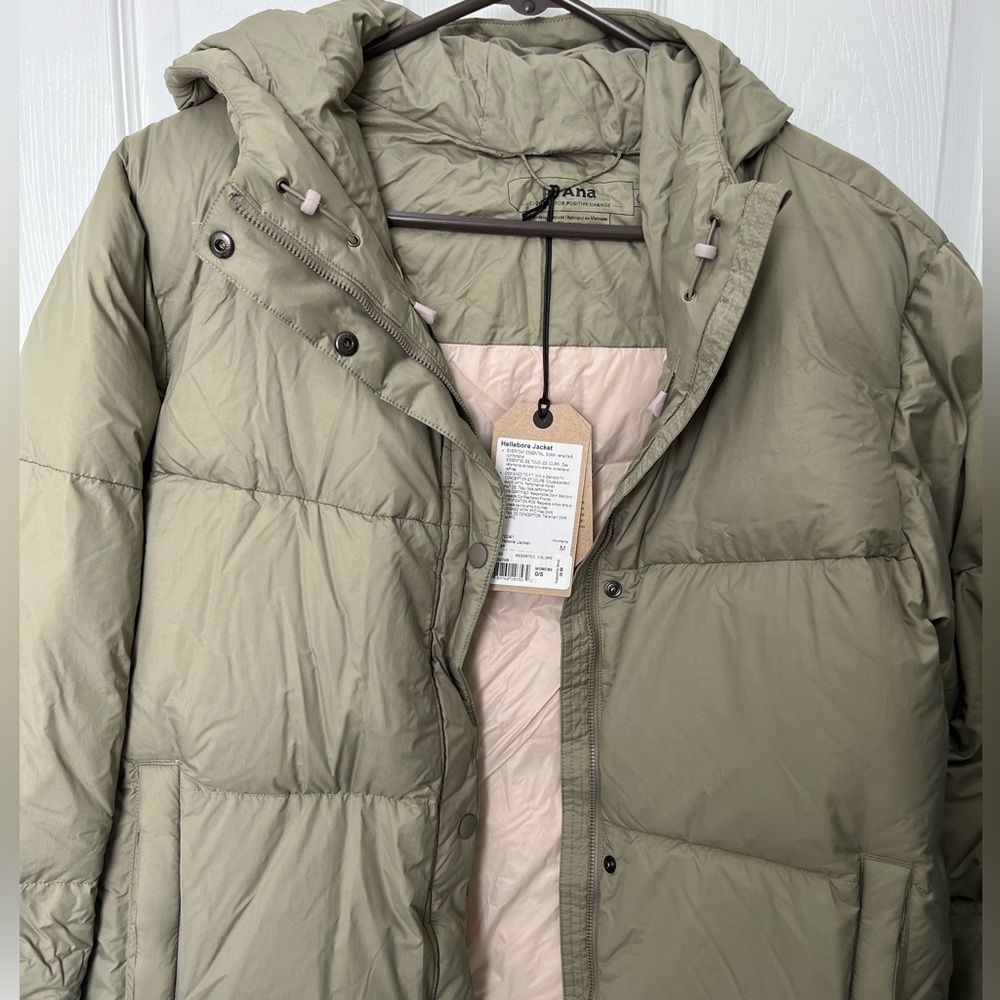 Prana Helleboro Puffer/Bomber Jacket/Coat NEW WITH TAGS Ladies Size M (sage)